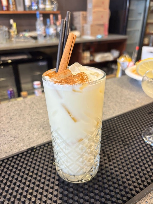 Creamy horchata cocktail